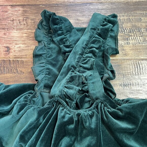 Numi Emerald Green Velvet Pinafore 3T - Picture 8 of 8